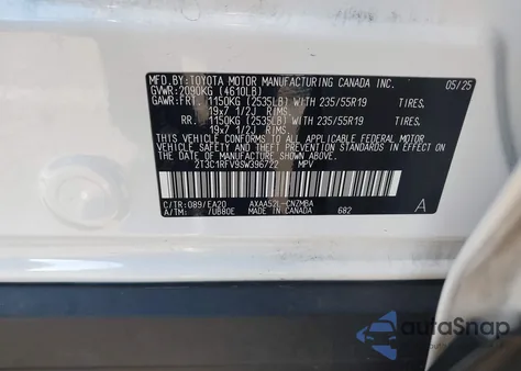 2025 Toyota Rav4 Xle Premium z USA, uszkodzony, nr VIN 2T3C1RFV9SW396722